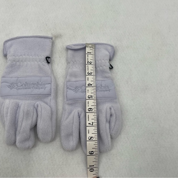 COLUMBIA Women’s Fleece Gloves White/super light purple/blue size: Medium - Picture 8 of 9